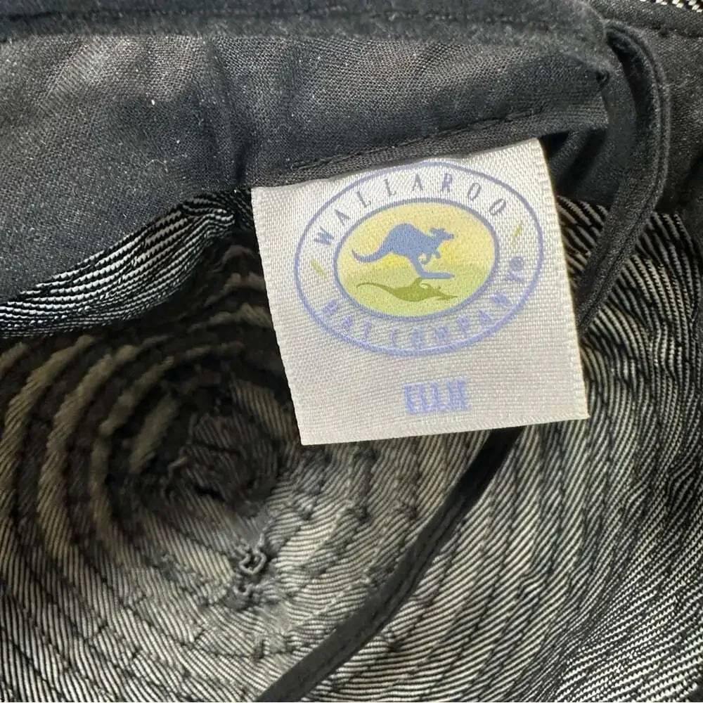 Wallaroo Coastal Ellie Black Bucket Hat Packable Sun Hat Travel Outdoor O S